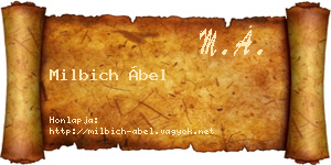 Milbich Ábel névjegykártya